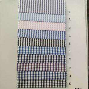 25%Microfiber men shirt fabric,yard dyed/check/plaid/causal shirt fabric   